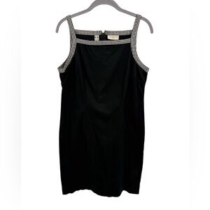 Amanda Smith Classic Little Black Dress Womens Size 12 Sleeveless Square Neck